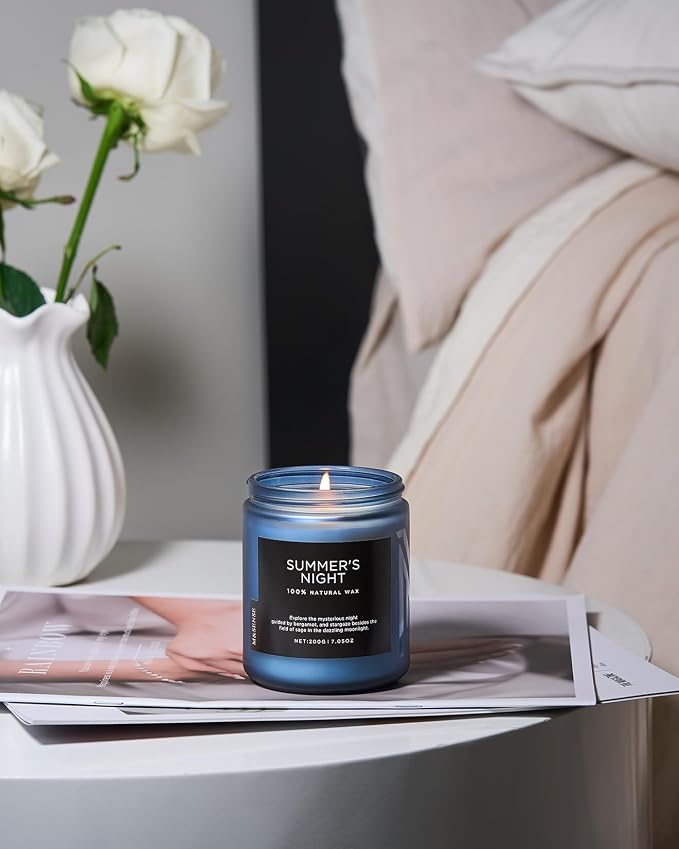 M&SENSE Summer's Night Scented Candle, All Natural Soy Wax Clean Non Toxic - Image 7