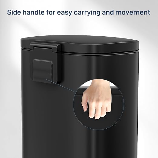Arlopu 8 Gallon Step Trash Can, Stainless Steel Garbage Bin, Soft-Close Rubbish - Image 8