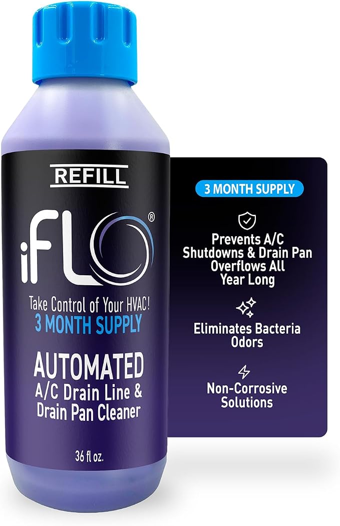 iFLO® Smart A/C Drain Line Cleaner and Drain Pan Cleaner Cartridge, Fast-Acting by iFLO