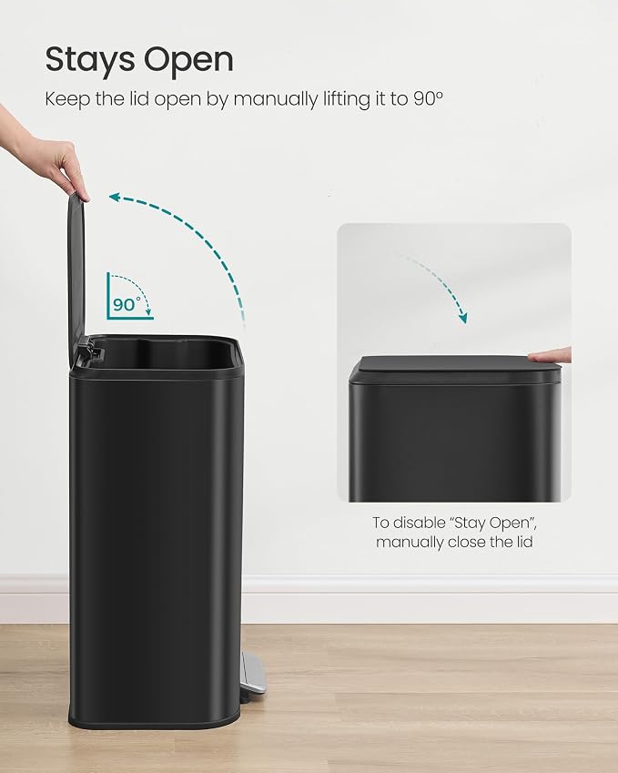 SONGMICS Kitchen Trash Can, 13-Gallon Garbage Can - Image 6