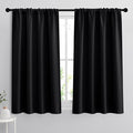 RYB HOME Black Curtain Panels for Nursery Soft Solid Energy Saving Drapes by RYBHOME