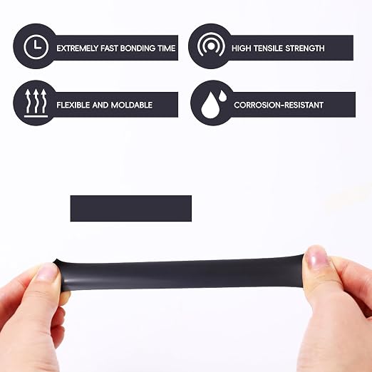 Self Fusing Silicone Tape 2 Rolls 1 in x 10' Black Waterproof Rescue Tape - Image 5