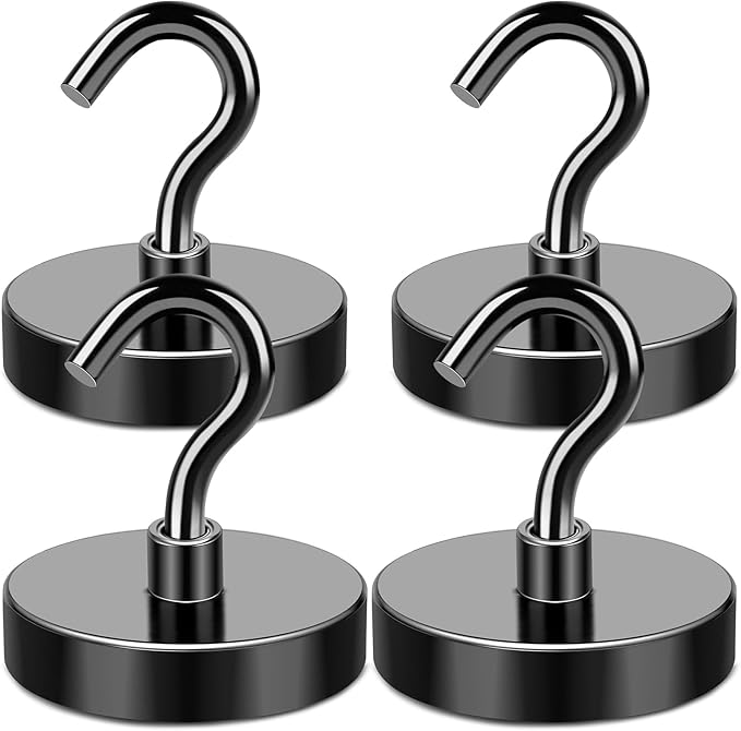 MIKEDE Magnetic Hooks, 150LB Super Strong Magnet Hooks Heavy Duty by MIKEDE