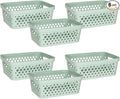 Glad Plastic Storage Basket Set, Value Pack of 6 | Open Storage Bins by GladTrashFoodStorage