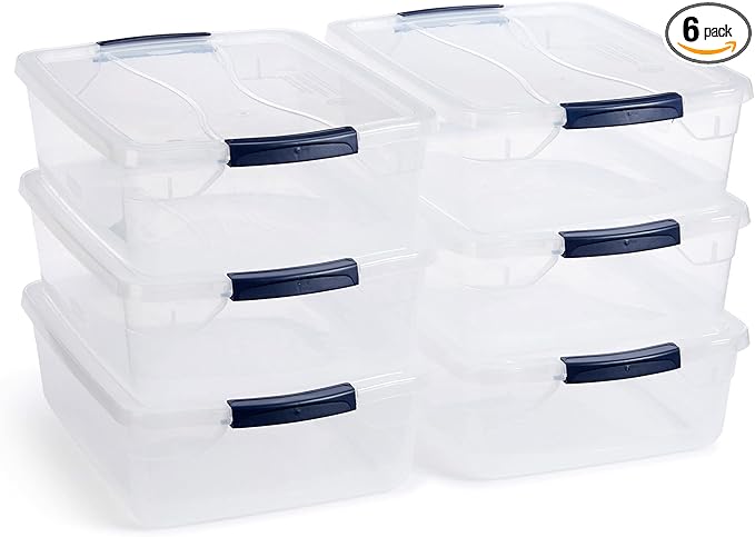 Rubbermaid Cleverstore 16 Qt Clear Storage Bins by Rubbermaid