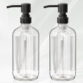 AmazerBath Glass Soap Dispenser, 17 Oz Bathroom Hand Soap Dispenser Bottle by AmazerBath