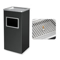 BEAMNOVA Trash Can Indoor Outdoor Black Stainless Steel Commercial Garbage Can by BEAMNOVA