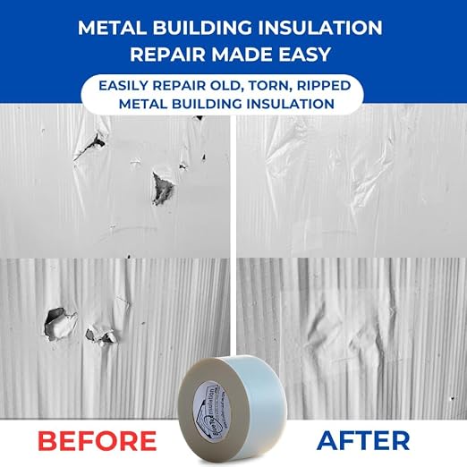 BlueTex Insulationㅤ3 Wide x 180' Long White Vapor Barrier Seam Tape - Image 6