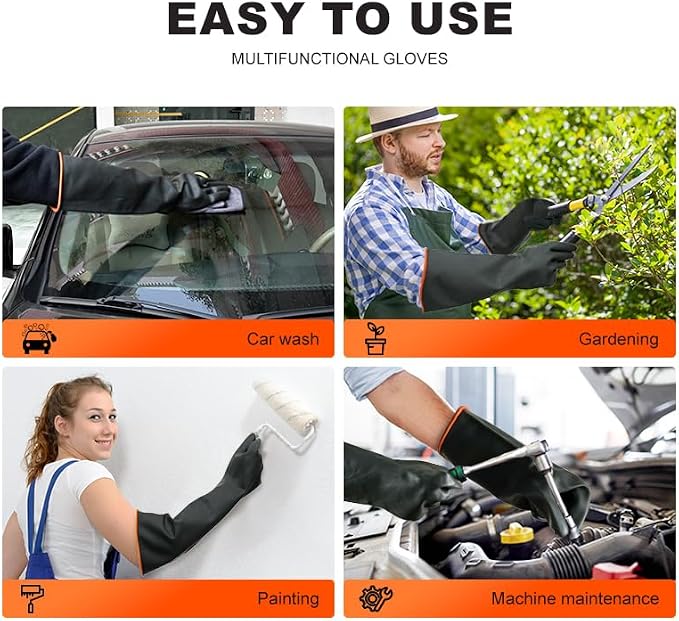 Heavy-Duty Latex Chemical Resistant Gloves - Image 9