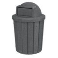 42 Gallon Slated Circle 100% Recycled Plastic Heavy Duty Outdoor Trash Can by SturdyEssentials
