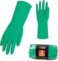 Vgo... 2-Pairs Reusable Household Gloves, Rubber Dishwashing gloves, Extra by Vgo