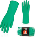 Vgo... 2-Pairs Reusable Household Gloves, Rubber Dishwashing gloves, Extra by Vgo