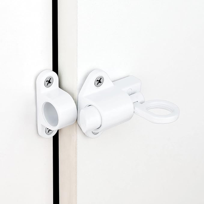 5 Packs Self-Closing Latches，White Spring Door Lock，Resilient Bolt Latch - Image 4