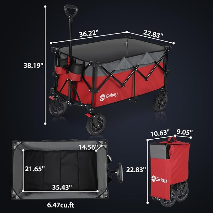 Sekey 220L Collapsible Foldable Wagon - Image 7