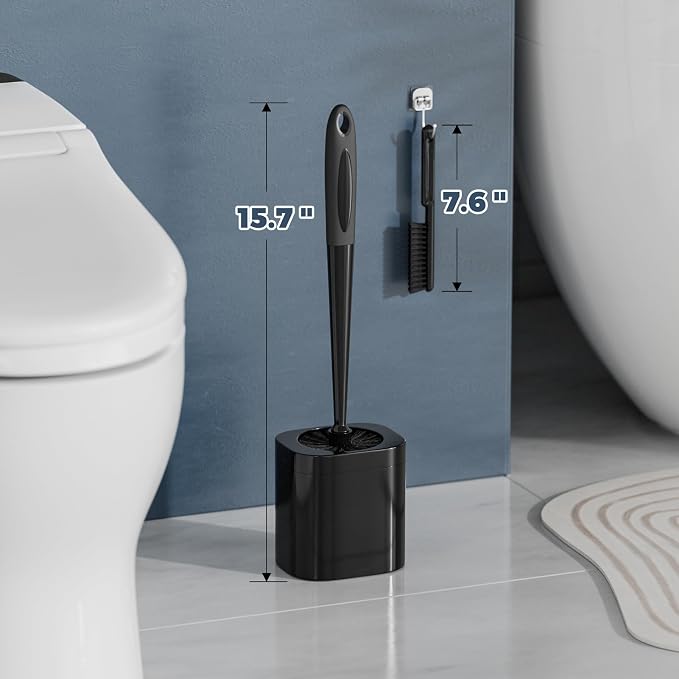 Toilet Brush, 3 Pack Toilet Brush and Holder Set Bathroom Accessories, Toilet - Image 6
