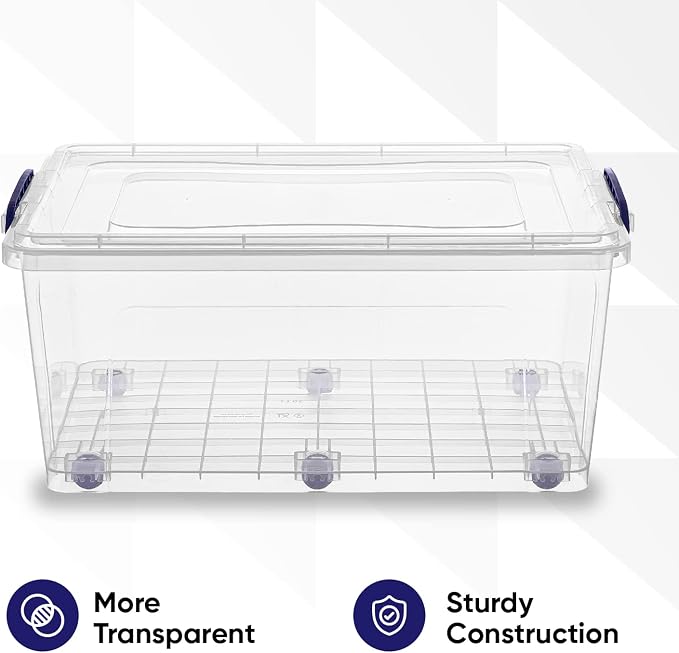 Superio Storage Bins with Lids, Stackable Totes, BPA Free, Odor Free, Organizer - Image 7