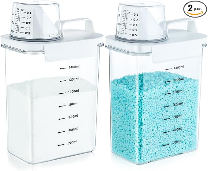 Tokokimo 2 Packs Laundry Powder Container, Laundry Detergent Dispenser by Tokokimo