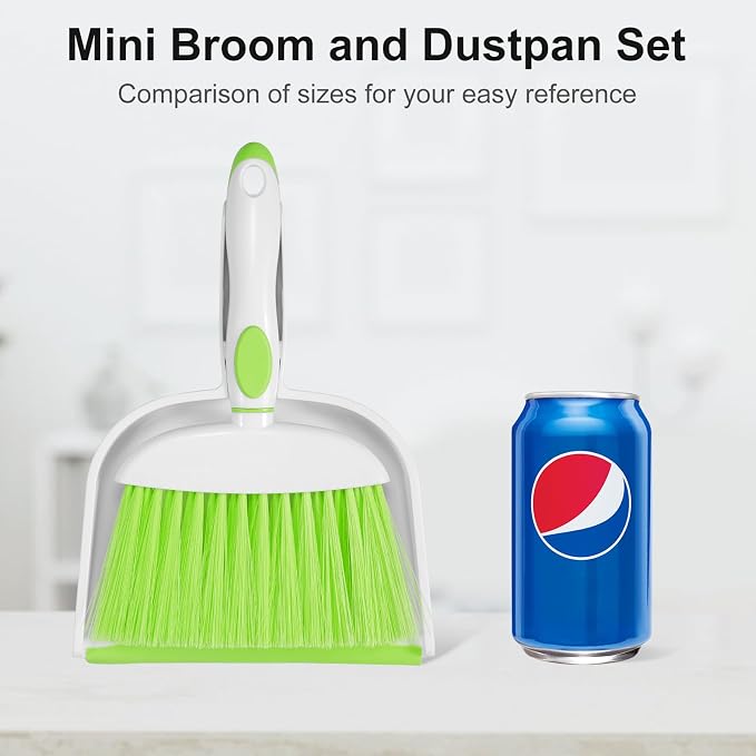 NACENA Small Dust Pan and Brush Set, Mini Broom and Dustpan Set Small Hand - Image 8