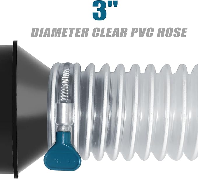 PVC Dust Collection Hose 3"x 10' - Image 2