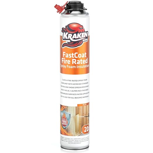 Kraken Bond Fastcoat Fire Rated Spray Foam Insulation Kit Closed Cell in a Can by KRAKENBOND