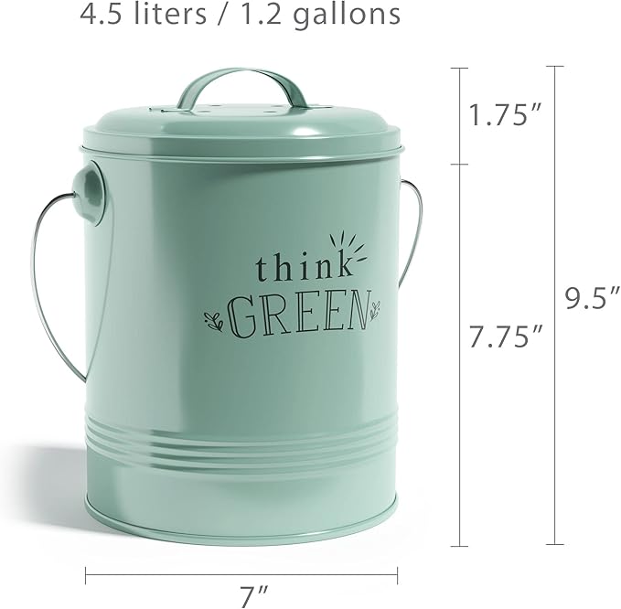 Barnyard Designs Compost Bin for Kitchen Counter - Image 3