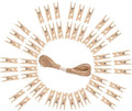DurReus 50PCS 1.4inch Small Natural Wooden Clothespins by Unknown