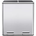 AthLike 60L Dual Trash Can, Stainless Steel Kitchen Garbage Can, Double by AthLikeforEveryone