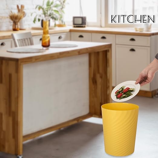 UUJOLY Plastic Small Trash Can Wastebasket, Garbage Container Basket - Image 5