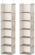YOUDENOVA Hanging Closet Organizer, 6-Shelf Closet Hanging Storage Shelves by YOUDENOVA