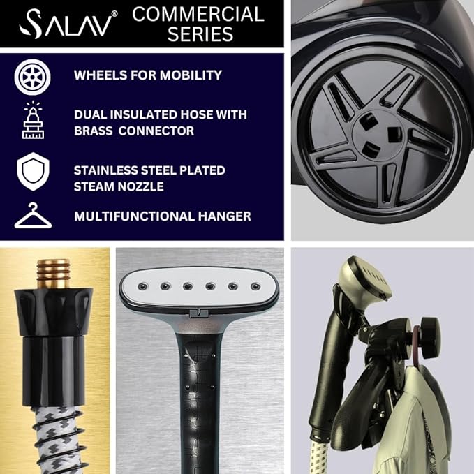 SALAV Commercial-Grade Standing Garment Steamer - Image 5