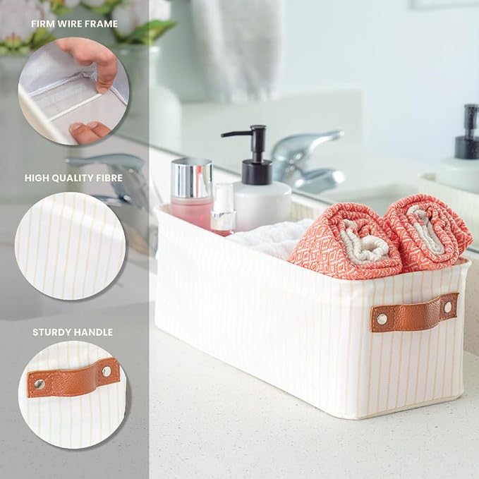 OrganiHaus Narrow Storage Bins 15x06in, Small Closet Bins - Image 2
