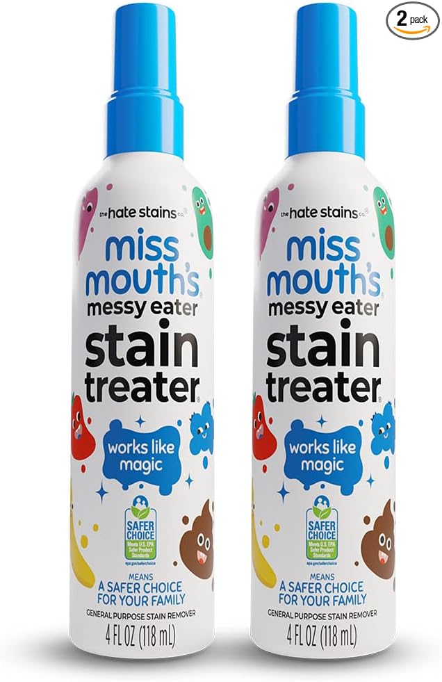 Miss Mouth's Messy Eater Stain Treater Spray - 4oz 2 Pack Stain Remover - by TheHateStainsCo