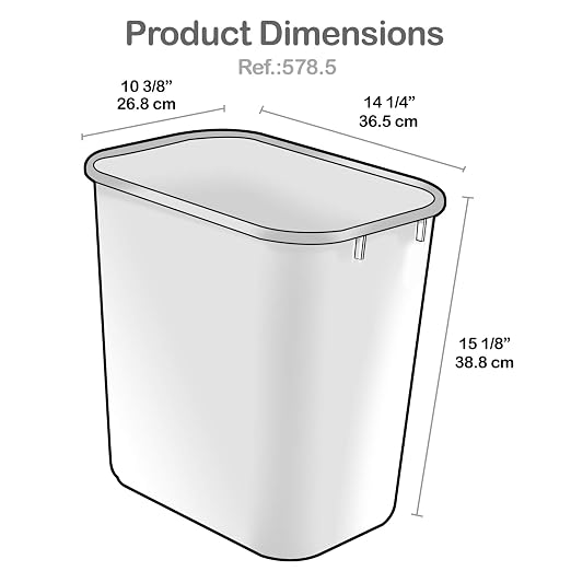 Acrimet Wastebasket Bin for Recycling and Waste, 6.75 Gallon/ 27 Quart/ 24 Liter - Image 9