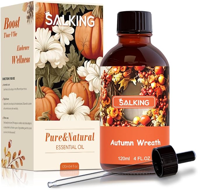 SALKING Autumn Wreath Fragrance Oil, 120ml Premium Essential Oils by SALKING