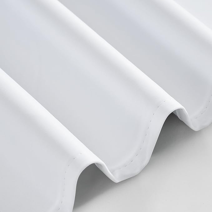 PONY DANCE White 100% Black Out Curtains 63 inch Length, Thermal Insulated - Image 5
