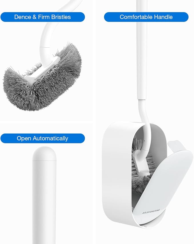 Toilet Bowl Brush and Holder, OSCIOSS Toilet Brush Set - Image 6