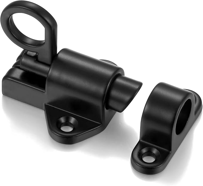 4 Packs Self-Closing Latches，Black Spring Door Lock，Resilient Bolt Latch - Image 8