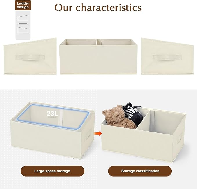 DIMJ Closet Storage Bins, 8 Pack Storage Baskets - Image 3