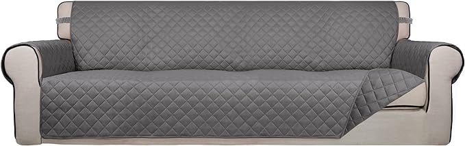 PureFit Reversible Quilted Sofa Cover, Water Resistant Slipcover Furniture by PureFit