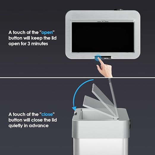 TLSUNNY 21.1 Gallon Motion Sensor Trash Can, Touchless Automatic Garbage Can - Image 4