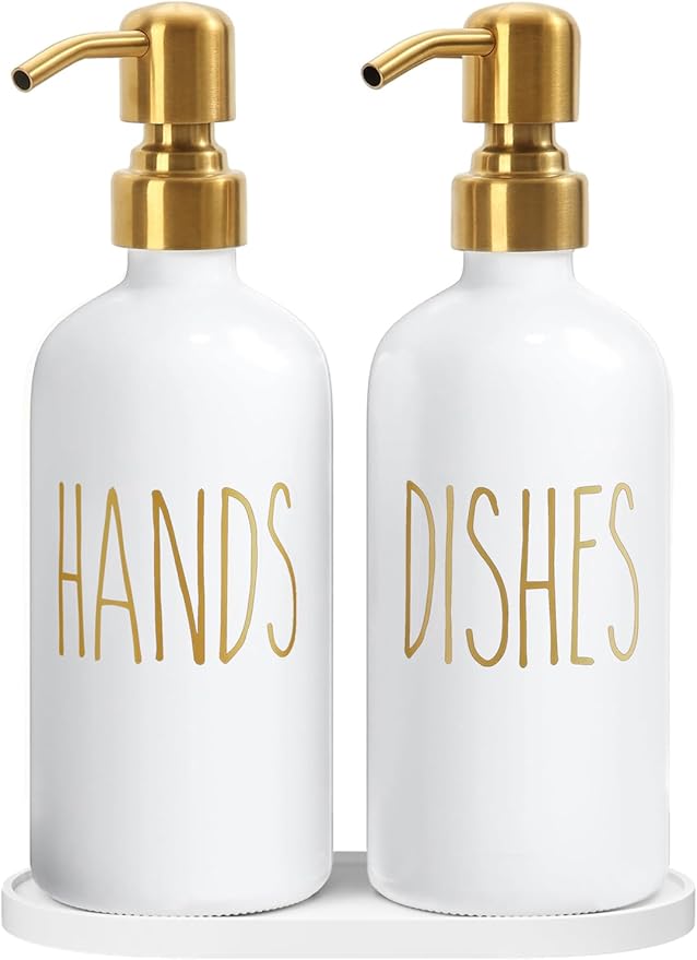 MOMEEMO Kitchen Soap Dispenser Set, Contains Dish and Hand Soap Dispenser by MOMEEMO