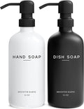 Luxury Glass Hand and Dish Soap Dispenser Set by Brighter Barns by BrighterBarns