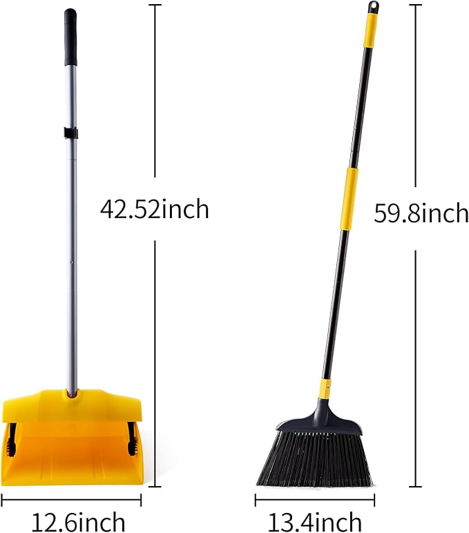Yocada Commercial Broom and Dustpan Set - Image 3