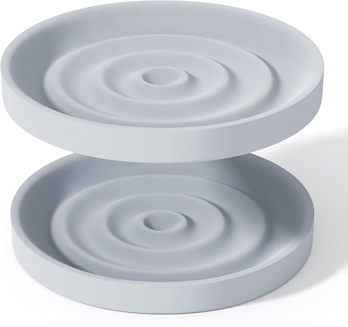 Diatomite Soap Dish, 2 Pack Water Absorbent Stone Soap Dish Holder, Quick Dry by SlowSLog