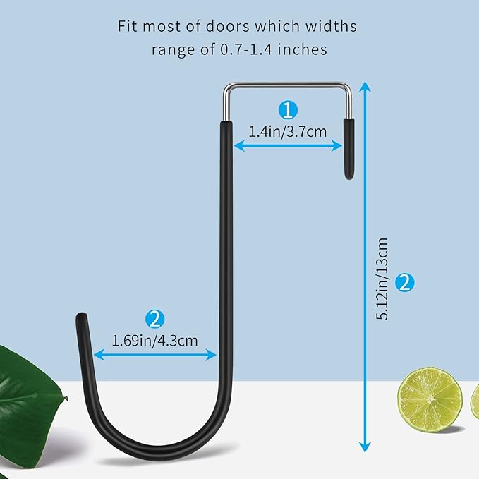 FYY Over The Door Hooks, 10 Pack Door Hangers Hooks - Image 2
