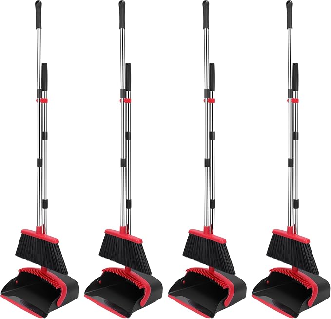 NACENA Broom and Dustpan Set, 52-in Long Adjustable Handle Broom Dustpan Combo by NACENA