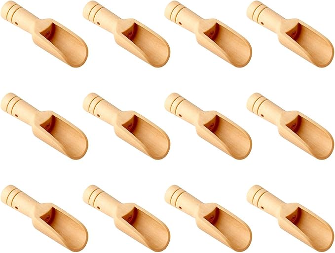 12pcs Mini Wooden Spoons，Mini Bamboo Spoons by Golden+Pearl
