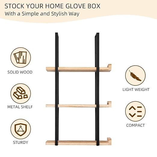 Glove Holder Dispenser for Wall Mount Wooden Metal Disposable Latex Glove Box - Image 7