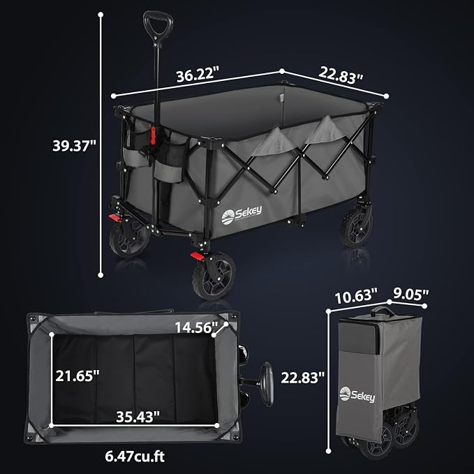 Sekey 220L Collapsible Foldable Wagon - Image 9