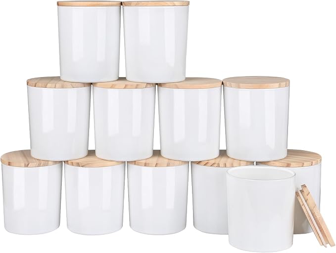Thick Candle Jars for Making Candles 12 Pcs, 14 OZ Empty Jars by Showin